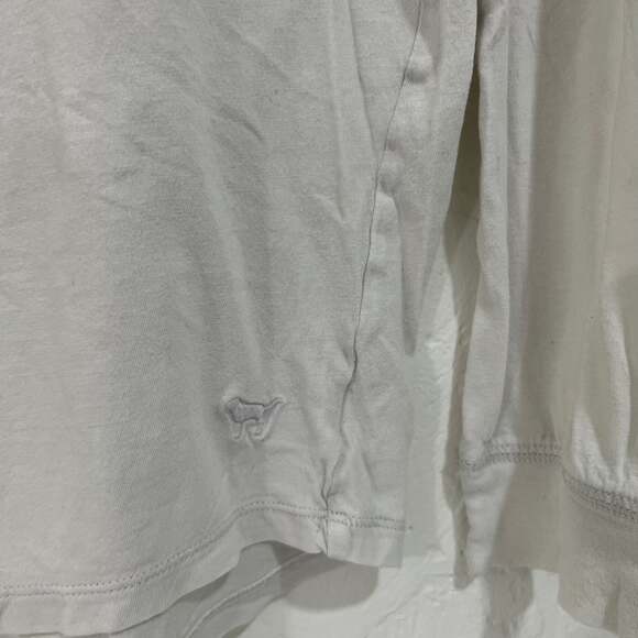 PINK Victoria's Secret Womens Top Size XS Gray White Colorblock Long Sleeve - Picture 3 of 6